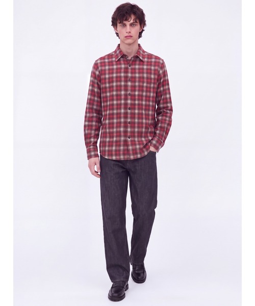 UNITED TOKYO（ユナイテッドトウキョウ）の「【新作】WOOL NYLON OMBRE CHECK SHIRT（シャツ/ブラウス・メンズ・グリーン/レッド/ブラウン・2/1）」の6枚目の写真