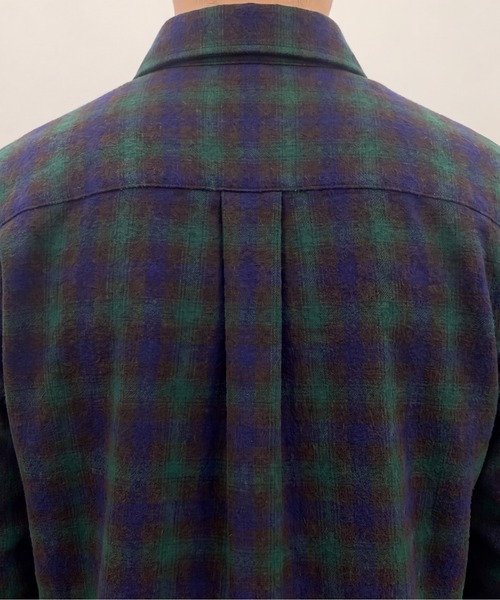 UNITED TOKYO（ユナイテッドトウキョウ）の「【新作】WOOL NYLON OMBRE CHECK SHIRT（シャツ/ブラウス・メンズ・グリーン/レッド/ブラウン・2/1）」の16枚目の写真