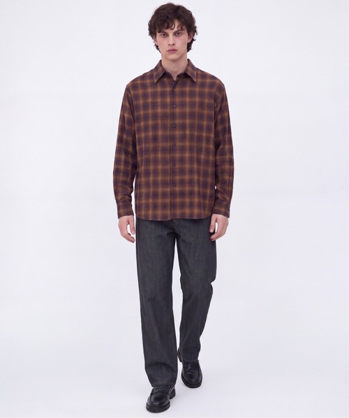 UNITED TOKYO（ユナイテッドトウキョウ）の「【新作】WOOL NYLON OMBRE CHECK SHIRT（シャツ/ブラウス・メンズ・グリーン/レッド/ブラウン・2/1）」の4枚目の写真