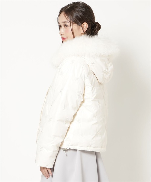 WILLSELECTION(ウィルセレクション)の「小花刺繍ショートダウン(ダウンジャケット/コート・レディース・ブラック/オフホワイト/ピンク/アイボリー・FREE)」の13枚目の写真
