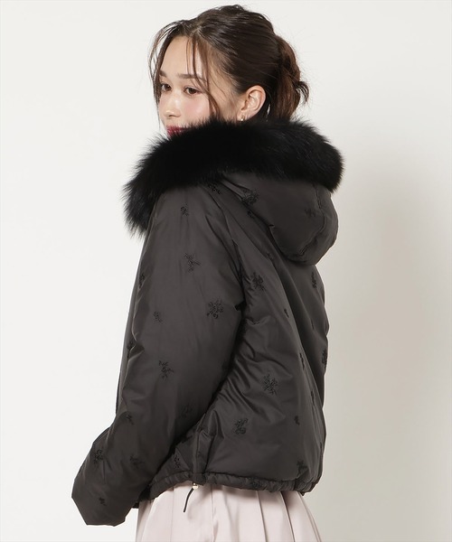 WILLSELECTION(ウィルセレクション)の「小花刺繍ショートダウン(ダウンジャケット/コート・レディース・ブラック/オフホワイト/ピンク/アイボリー・FREE)」の20枚目の写真
