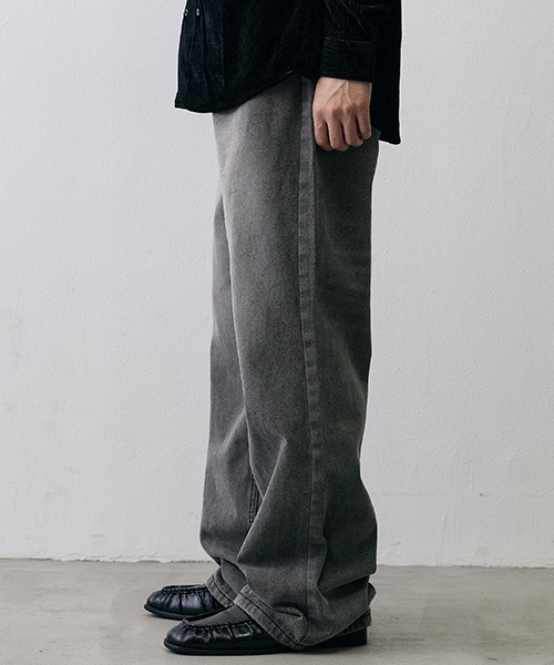 Shoowtime(ショウタイム)の「Vintage Faded Loose Straight Denim / ヴィンテージフェード ルーズストレートデニム(デニムパンツ・メンズ・グレー系/ライトブルー・LARGE/MEDIUM/X-LARGE/SMALL)」の10枚目の写真