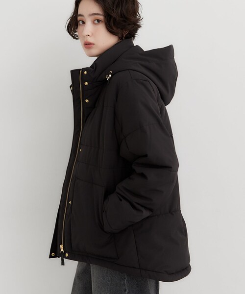 THE SHOP TK (ザ ショップ ティーケー )の「フード取り外し可能ふわもこ中綿ジャケット(ブルゾン・レディース・ブラック/ダークブラウン/ナチュラル・12/13)」の12枚目の写真