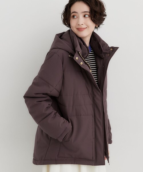 THE SHOP TK (ザ ショップ ティーケー )の「フード取り外し可能ふわもこ中綿ジャケット(ブルゾン・レディース・ブラック/ダークブラウン/ナチュラル・12/13)」の9枚目の写真