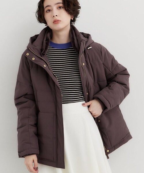 THE SHOP TK (ザ ショップ ティーケー )の「フード取り外し可能ふわもこ中綿ジャケット(ブルゾン・レディース・ブラック/ダークブラウン/ナチュラル・12/13)」の8枚目の写真