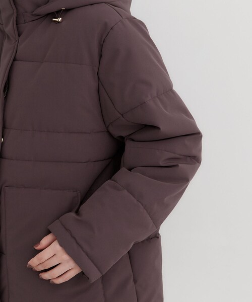 THE SHOP TK (ザ ショップ ティーケー )の「フード取り外し可能ふわもこ中綿ジャケット(ブルゾン・レディース・ブラック/ダークブラウン/ナチュラル・12/13)」の21枚目の写真