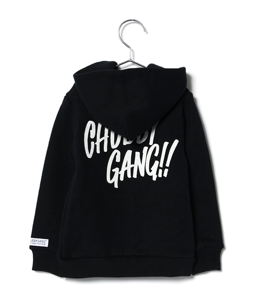 CHUBBYGANG（チャビーギャング）の「スタッズ付ジップアップパーカー（パーカー・キッズ・ブラック/グレー・110/130/100/120）」の3枚目の写真