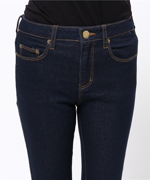 Re:EDIT（リエディ）の「ベーシックTYPE極ストレッチ裾フリンジデニム[Re:EDIT/リエディ][春夏新作][リエディオリジナル]（デニムパンツ・レディース・ライトブルー/ブラック/ネイビー/ブルー・X-LARGE/XX-LARGE/X-SMALL/MEDIUM/SMALL/LARGE/XX-SMALL）」の20枚目の写真