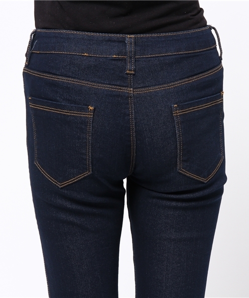 Re:EDIT（リエディ）の「ベーシックTYPE極ストレッチ裾フリンジデニム[Re:EDIT/リエディ][春夏新作][リエディオリジナル]（デニムパンツ・レディース・ライトブルー/ブラック/ネイビー/ブルー・X-LARGE/XX-LARGE/X-SMALL/MEDIUM/SMALL/LARGE/XX-SMALL）」の21枚目の写真