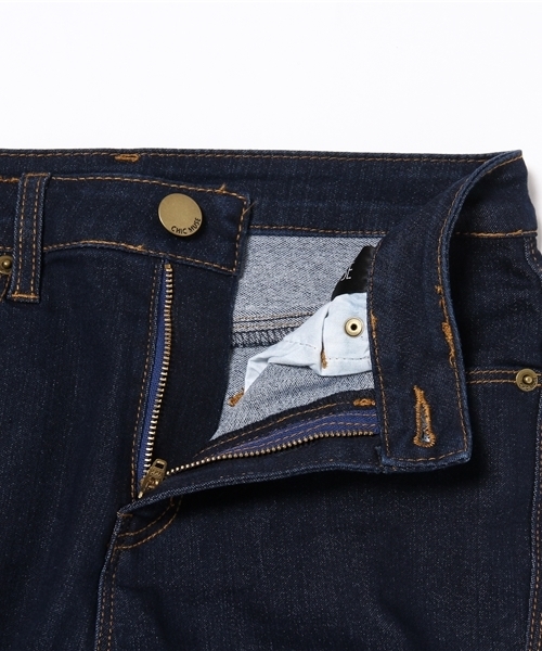 Re:EDIT（リエディ）の「ベーシックTYPE極ストレッチ裾フリンジデニム[Re:EDIT/リエディ][春夏新作][リエディオリジナル]（デニムパンツ・レディース・ライトブルー/ブラック/ネイビー/ブルー・X-LARGE/XX-LARGE/X-SMALL/MEDIUM/SMALL/LARGE/XX-SMALL）」の12枚目の写真