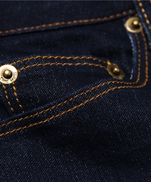 Re:EDIT（リエディ）の「ベーシックTYPE極ストレッチ裾フリンジデニム[Re:EDIT/リエディ][春夏新作][リエディオリジナル]（デニムパンツ・レディース・ライトブルー/ブラック/ネイビー/ブルー・X-LARGE/XX-LARGE/X-SMALL/MEDIUM/SMALL/LARGE/XX-SMALL）」の13枚目の写真