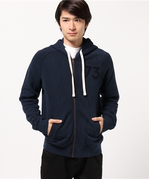 Timberland（ティンバーランド）の「ブラウンズリバー ロゴジップ フーディー スウェット パーカー（パーカー・メンズ・ネイビー/グレー・MEDIUM/X-LARGE/LARGE/SMALL/X-SMALL/XX-LARGE）」の1枚目の写真