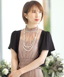バックリボン ボレロ 結婚式 フォーマル ドレス羽織り オケージョン