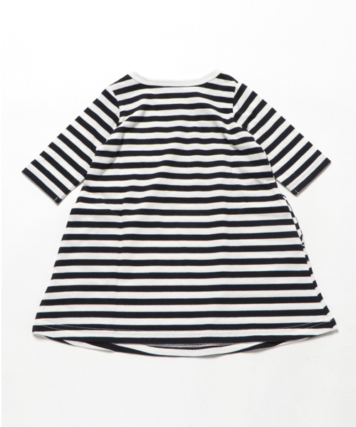 BRANSHES（ブランシェス）の「ボーダー7分袖ワンピース（ワンピース・キッズ・レッド/ブラック・90cm/100cm/130cm/120cm/110cm/140cm）」の11枚目の写真