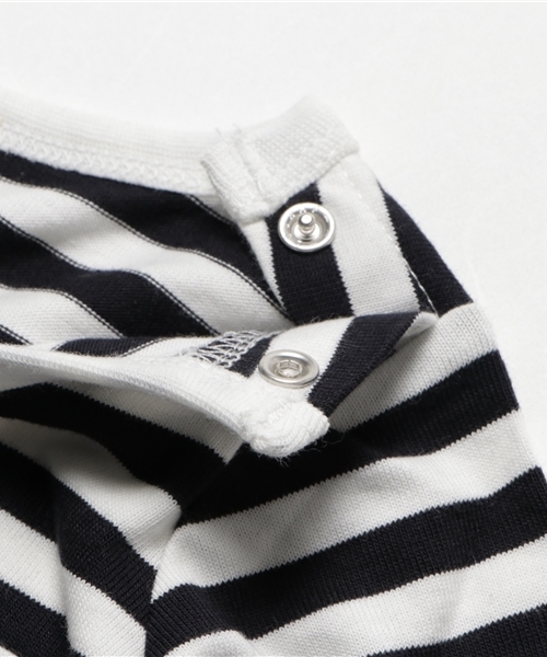 BRANSHES（ブランシェス）の「ボーダー7分袖ワンピース（ワンピース・キッズ・レッド/ブラック・90cm/100cm/130cm/120cm/110cm/140cm）」の7枚目の写真