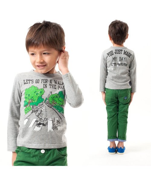 BREEZE（ブリーズ）の「4色4柄ストーリーTシャツ（Tシャツ/カットソー・キッズ・パープル/イエロー/グレー/アイボリー・100/120/140/110/130/80/90/95）」の5枚目の写真