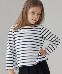 green label relaxing | 【KIDS】スムースキモウボーダー エリツキ◆(Tシャツ/カットソー)