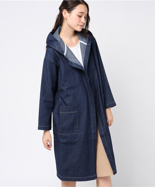 MERLOT(メルロー)の「ダンガリーデニムライトフーディコート541-1527TK(その他アウター・レディース・ネイビー/ライトブルー/ブルー・FREE)」の21枚目の写真