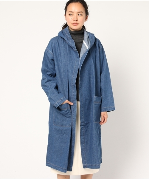 MERLOT(メルロー)の「ダンガリーデニムライトフーディコート541-1527TK(その他アウター・レディース・ネイビー/ライトブルー/ブルー・FREE)」の22枚目の写真