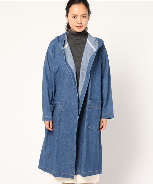 MERLOT(メルロー)の「ダンガリーデニムライトフーディコート541-1527TK(その他アウター・レディース・ネイビー/ライトブルー/ブルー・FREE)」の19枚目の写真