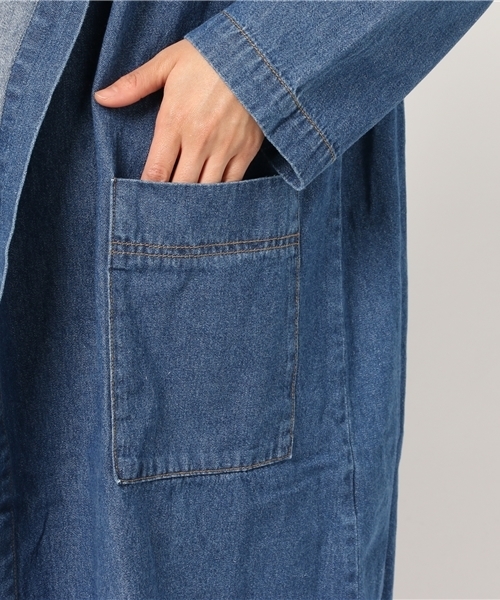 MERLOT(メルロー)の「ダンガリーデニムライトフーディコート541-1527TK(その他アウター・レディース・ネイビー/ライトブルー/ブルー・FREE)」の15枚目の写真