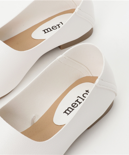 MERLOT（メルロー）の「バブーシュ000-2437（パンプス・レディース・ホワイト/キャメル/ブラック・M/L）」の9枚目の写真