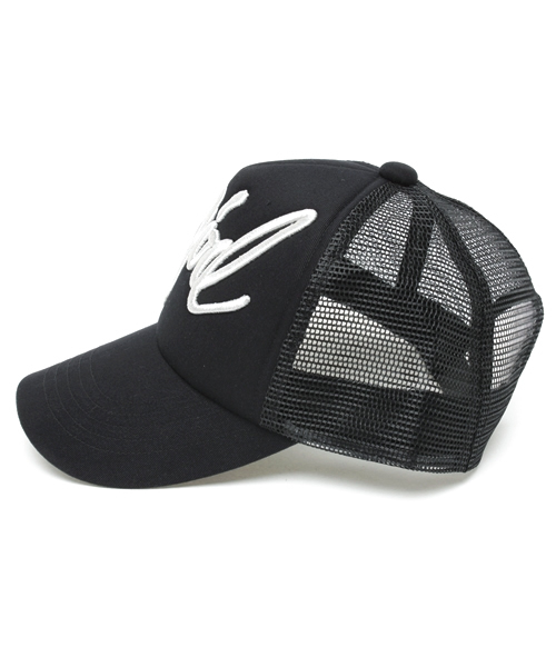 X-girl（エックスガール）の「EMBROIDERY MESH CAP（キャップ・レディース・ホワイト/ブラック・ONE SIZE）」の3枚目の写真