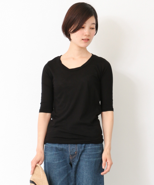 かぐれ（カグレ）の「かぐれ ガーゼ天竺Tシャツ（Tシャツ/カットソー・レディース・ホワイト/ブラック/グレー・FREE）」の2枚目の写真