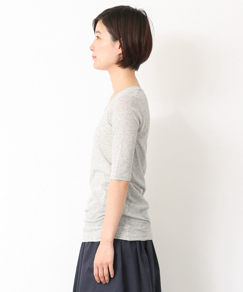 かぐれ（カグレ）の「かぐれ ガーゼ天竺Tシャツ（Tシャツ/カットソー・レディース・ホワイト/ブラック/グレー・FREE）」の4枚目の写真