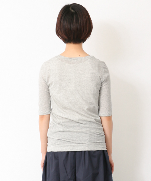 かぐれ（カグレ）の「かぐれ ガーゼ天竺Tシャツ（Tシャツ/カットソー・レディース・ホワイト/ブラック/グレー・FREE）」の5枚目の写真