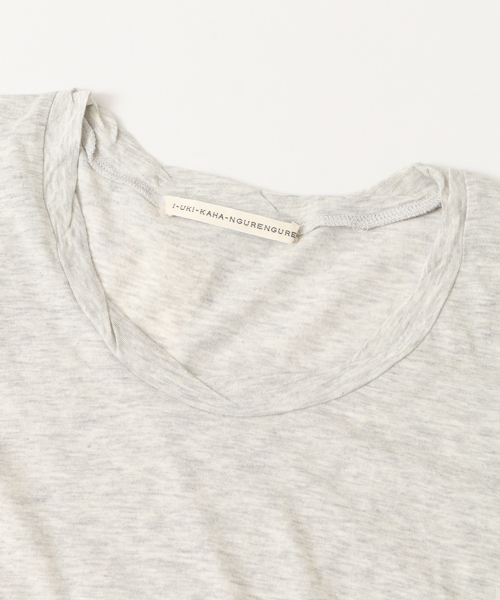 かぐれ（カグレ）の「かぐれ ガーゼ天竺Tシャツ（Tシャツ/カットソー・レディース・ホワイト/ブラック/グレー・FREE）」の6枚目の写真