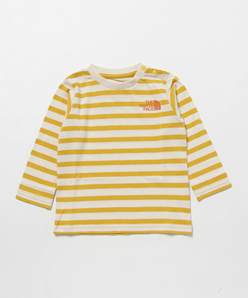 THE NORTH FACE（ザノースフェイス）の「ザ・ノース・フェイス　ベビーカットソー / ロングスリーブボーダーティー（Tシャツ/カットソー・キッズ・イエロー/レッド/ダークブルー・70/90/80）」の3枚目の写真