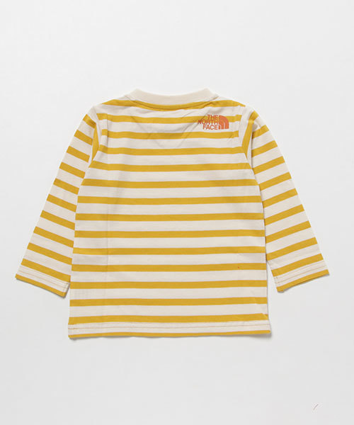 THE NORTH FACE（ザノースフェイス）の「ザ・ノース・フェイス　ベビーカットソー / ロングスリーブボーダーティー（Tシャツ/カットソー・キッズ・イエロー/レッド/ダークブルー・70/90/80）」の4枚目の写真