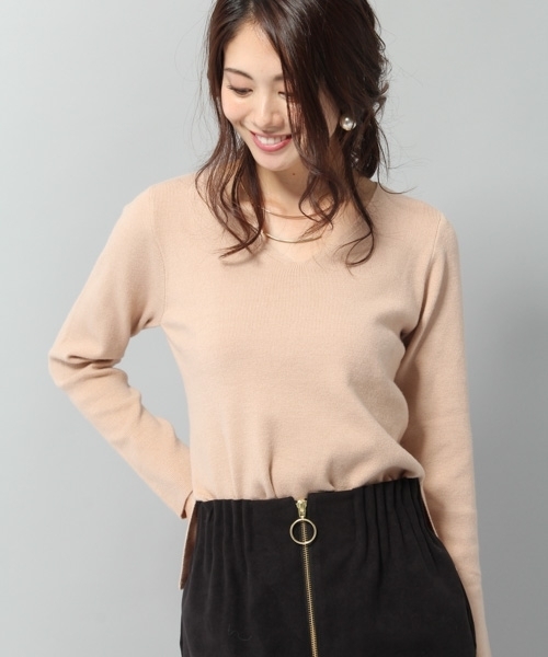 Andemiu（アンデミュウ）の「Ｂ／リボンニットプルオーバー772005（ニット/セーター・レディース・ピンク/ベビーピンク/ブルー/ブラック/ライトグレー・FREE）」の5枚目の写真