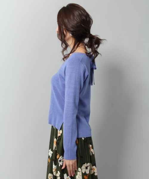 Andemiu（アンデミュウ）の「Ｂ／リボンニットプルオーバー772005（ニット/セーター・レディース・ピンク/ベビーピンク/ブルー/ブラック/ライトグレー・FREE）」の11枚目の写真