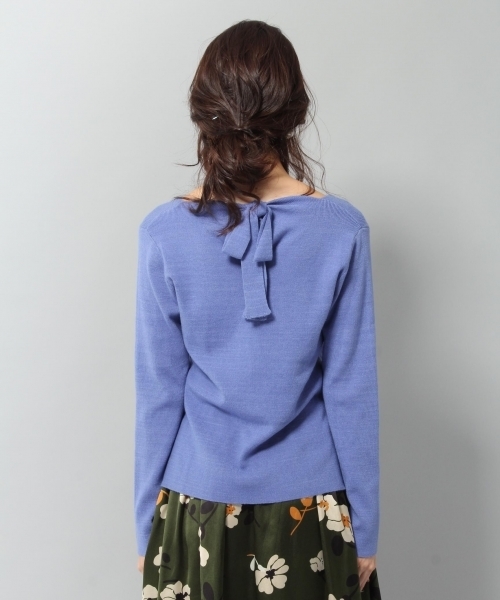 Andemiu（アンデミュウ）の「Ｂ／リボンニットプルオーバー772005（ニット/セーター・レディース・ピンク/ベビーピンク/ブルー/ブラック/ライトグレー・FREE）」の12枚目の写真