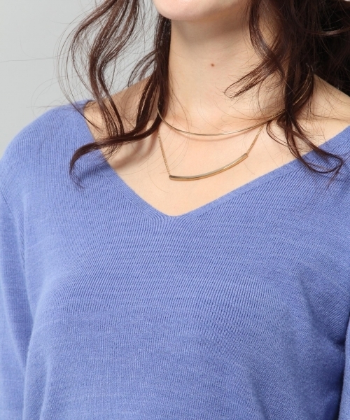 Andemiu（アンデミュウ）の「Ｂ／リボンニットプルオーバー772005（ニット/セーター・レディース・ピンク/ベビーピンク/ブルー/ブラック/ライトグレー・FREE）」の13枚目の写真