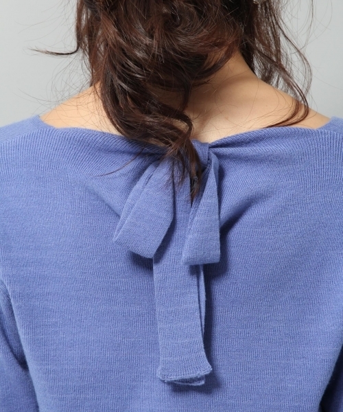 Andemiu（アンデミュウ）の「Ｂ／リボンニットプルオーバー772005（ニット/セーター・レディース・ピンク/ベビーピンク/ブルー/ブラック/ライトグレー・FREE）」の16枚目の写真