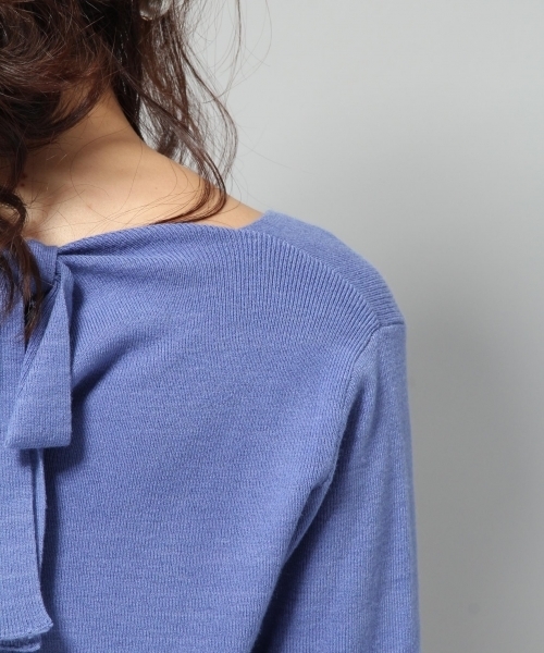 Andemiu（アンデミュウ）の「Ｂ／リボンニットプルオーバー772005（ニット/セーター・レディース・ピンク/ベビーピンク/ブルー/ブラック/ライトグレー・FREE）」の17枚目の写真