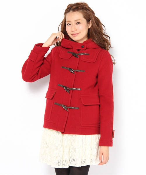 Another Edition（アナザーエディション）の「AE[A]Wフェイス MLT DFL CT（ダッフルコート・レディース・ベージュ/レッド/ネイビー・SMALL/MEDIUM）」の17枚目の写真