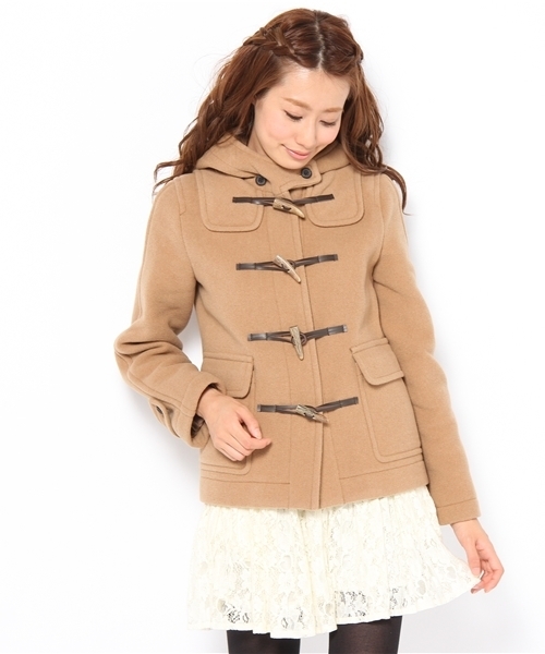 Another Edition（アナザーエディション）の「AE[A]Wフェイス MLT DFL CT（ダッフルコート・レディース・ベージュ/レッド/ネイビー・SMALL/MEDIUM）」の18枚目の写真