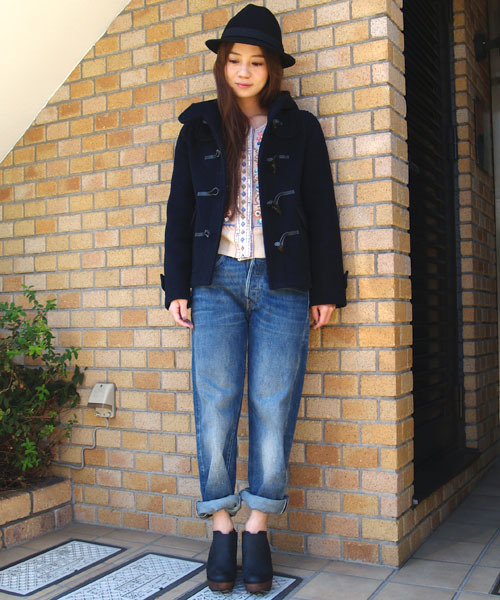 Another Edition（アナザーエディション）の「AE[A]Wフェイス MLT DFL CT（ダッフルコート・レディース・ベージュ/レッド/ネイビー・SMALL/MEDIUM）」の15枚目の写真