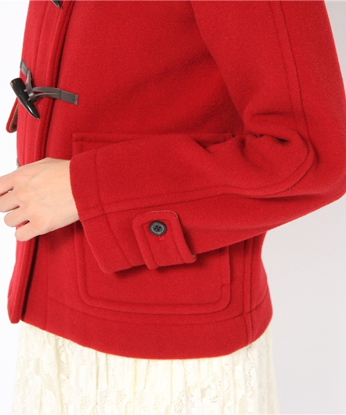 Another Edition（アナザーエディション）の「AE[A]Wフェイス MLT DFL CT（ダッフルコート・レディース・ベージュ/レッド/ネイビー・SMALL/MEDIUM）」の8枚目の写真