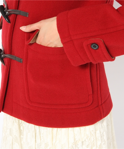 Another Edition（アナザーエディション）の「AE[A]Wフェイス MLT DFL CT（ダッフルコート・レディース・ベージュ/レッド/ネイビー・SMALL/MEDIUM）」の9枚目の写真