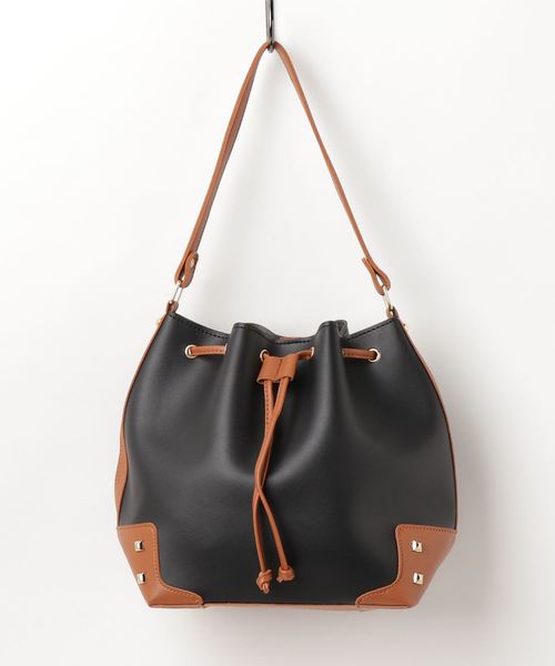 PLAIN CLOTHING（プレーンクロージング）の「ポーチ付き巾着2wayショルダーバッグ（ショルダーバッグ・レディース・ワイン/グレー/モカ/ブラック・FREE）」の19枚目の写真