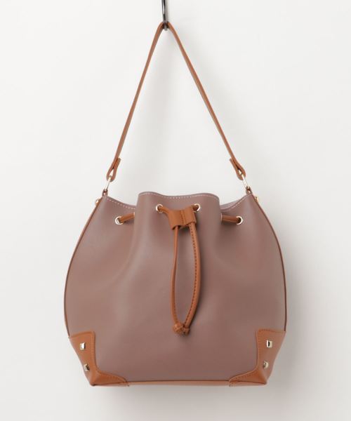 PLAIN CLOTHING（プレーンクロージング）の「ポーチ付き巾着2wayショルダーバッグ（ショルダーバッグ・レディース・ワイン/グレー/モカ/ブラック・FREE）」の21枚目の写真