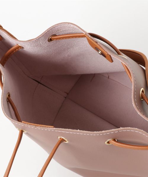 PLAIN CLOTHING（プレーンクロージング）の「ポーチ付き巾着2wayショルダーバッグ（ショルダーバッグ・レディース・ワイン/グレー/モカ/ブラック・FREE）」の13枚目の写真