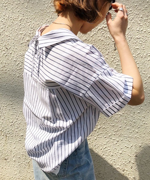 PAGEBOY（ページボーイ）の「バックレースアップシャツ（シャツ/ブラウス・レディース・オフホワイト/アイボリー/ホワイト系その他・FREE）」の7枚目の写真