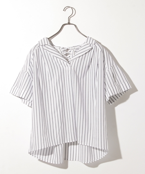 PAGEBOY（ページボーイ）の「バックレースアップシャツ（シャツ/ブラウス・レディース・オフホワイト/アイボリー/ホワイト系その他・FREE）」の18枚目の写真
