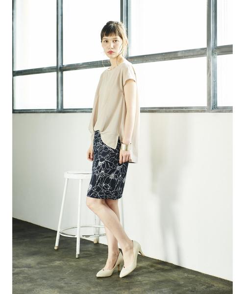 YECCA VECCA(イェッカヴェッカ)の「P.モノトーン線画フラワースカート(スカート・レディース・ネイビー/ホワイト・M/S)」の15枚目の写真